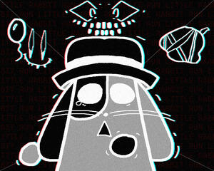 RUN LITTLE RABBIT (made for an Analog Funkin' fnf cover bundle)