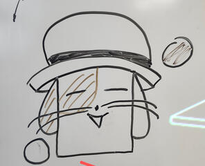 gardener on the whiteboard :O