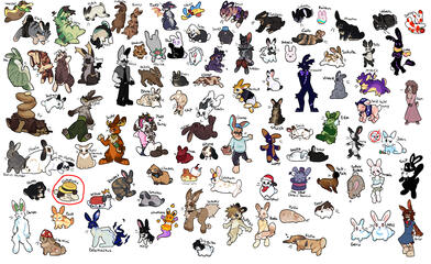 HotdogKitty (art fight mass attack, gardener is circled)